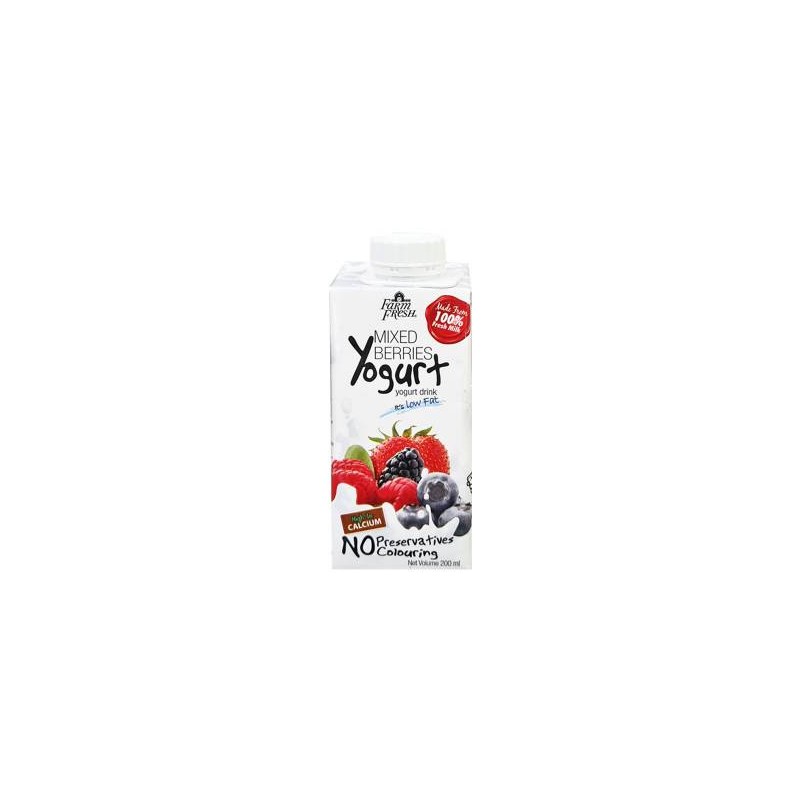 FARM FRESH MIXED BERRIES YOGURT MILK UHT 200ML