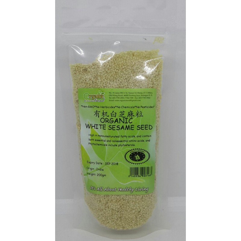 ORGANIC WHITE SESAME SEED 200GM+-